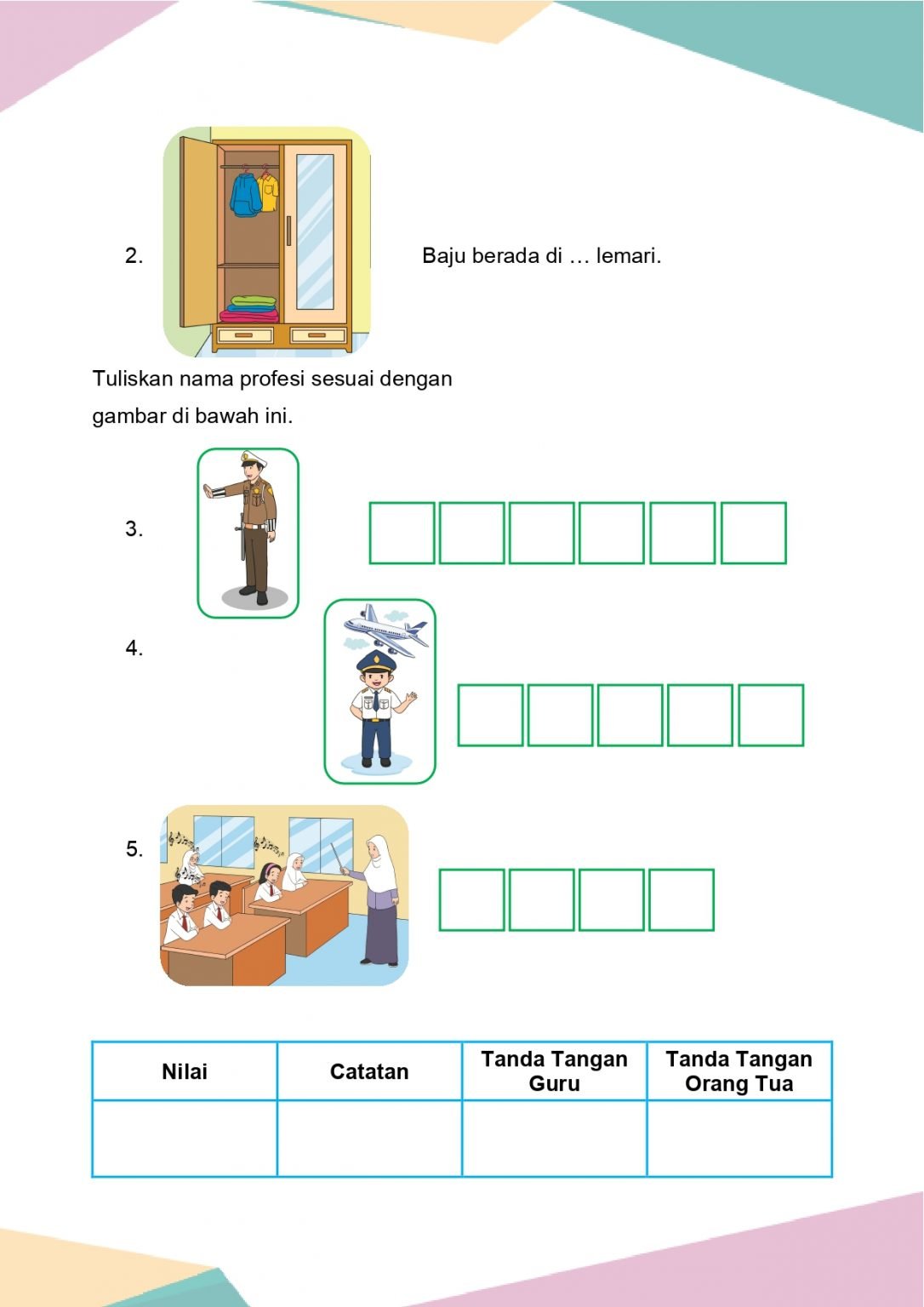 Latihan Soal Bahasa Indonesia Kelas 1 Bab 8 - Daring Nur Hidayah Press