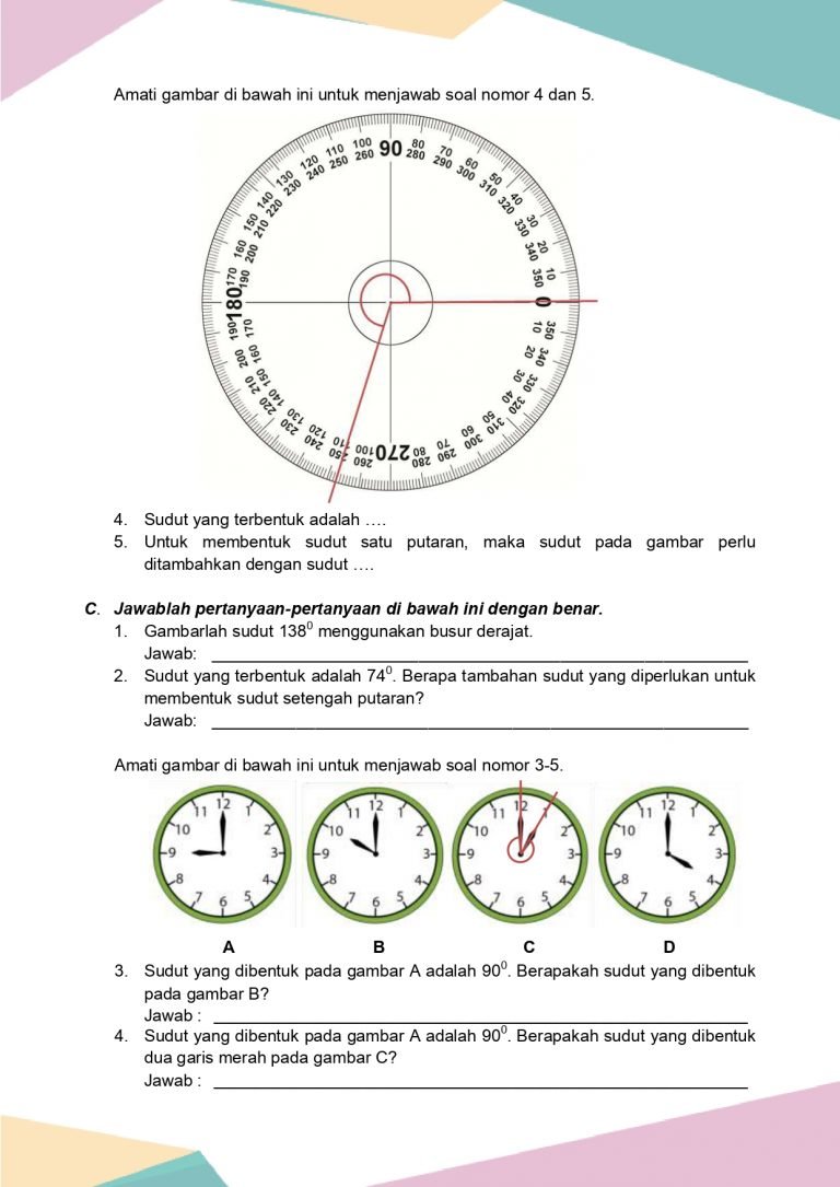 Latihan Soal Matematika Kelas 4 vol. 1 Bab 4 - Daring Nur Hidayah Press