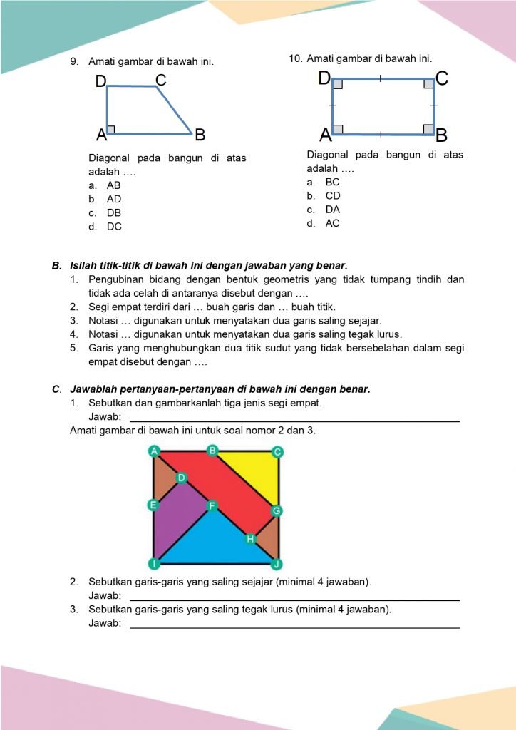 Latihan Soal Matematika Kelas 4 vol. 1 Bab 6 - Daring Nur Hidayah Press