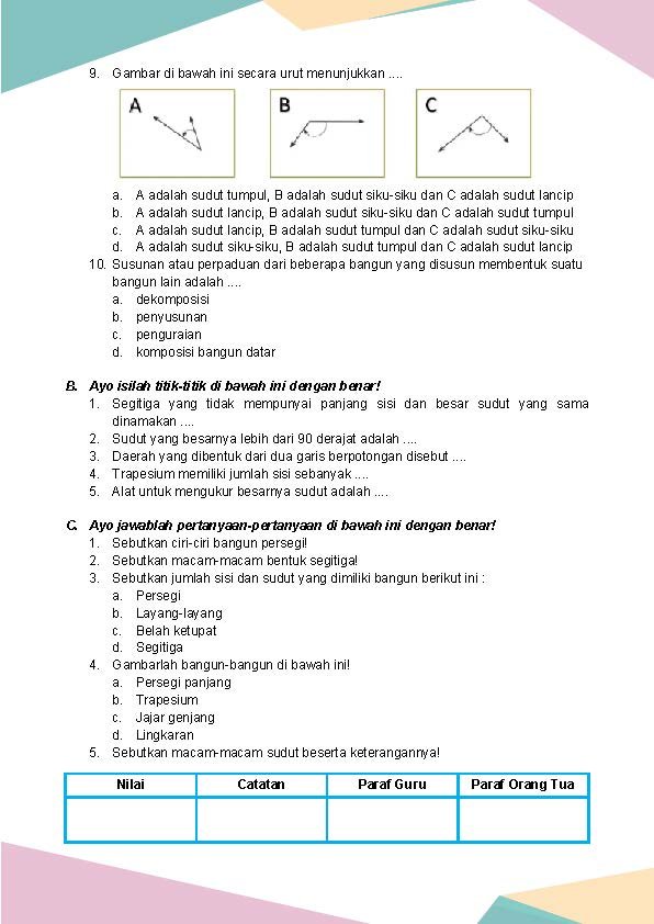 Latihan Soal Matematika Kelas 4 Vol 1 Bab 4 - Daring Nur Hidayah Press